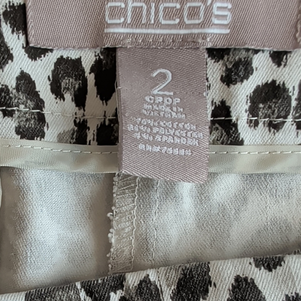 Chico's  Leopard Print Women's Pant US size 12 Or Chico's Size 2 - Picture 3 of 5